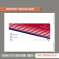 Editable Airplane Boarding Pass (Red, White and Blue) 